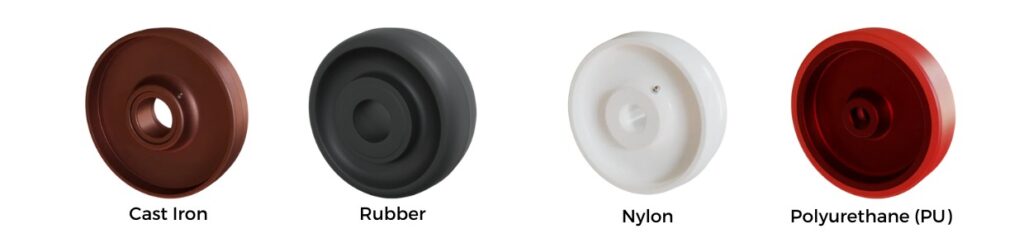 Different castor wheel materials used in industrial applications