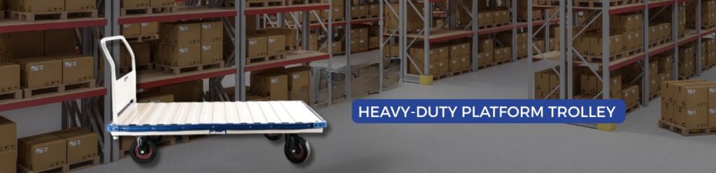 Heavy-duty platform trolley supplied by Rexello