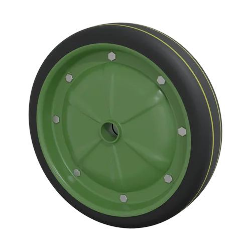 Cushion Tyred with Yellow lines - RGCT wheels - Rexello